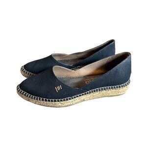 Viscata Rubina Canvas Espadrille Flats Black Casual Everyday Comfort Size 36 6